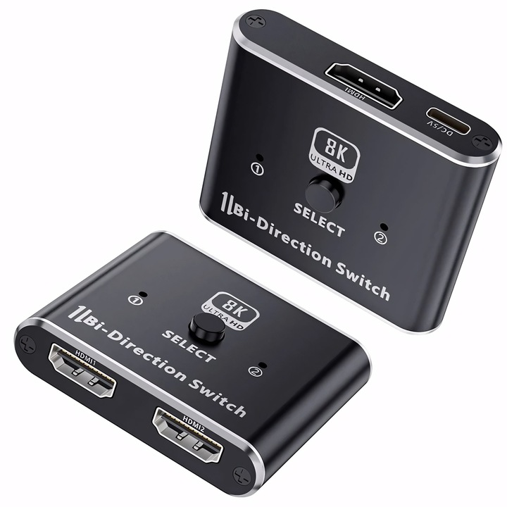 HDMI Switcher Splitter 8K – przełącznik dwukierunkowy HDMI 2.1 240Hz