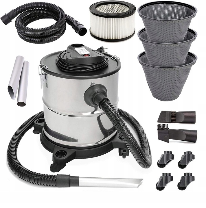 ODKURZACZ DO POPIOŁU KOMINKA PIECA GRILLA GRUZU SEPARATOR KOMINKOWY