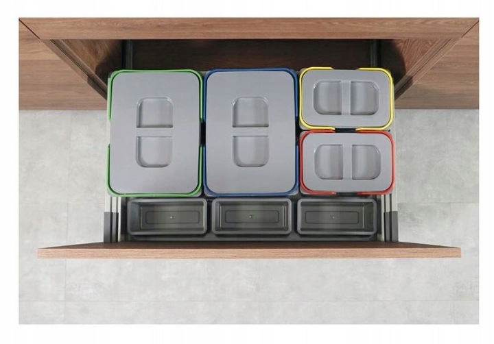 Pojemnik na odpady PRAKTIKO 60 podwójny (2x15l) tworzywo sztuczne