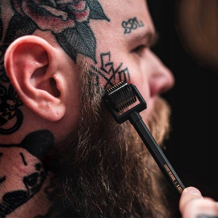 Angry Beards Derma Roller na Porost Brody