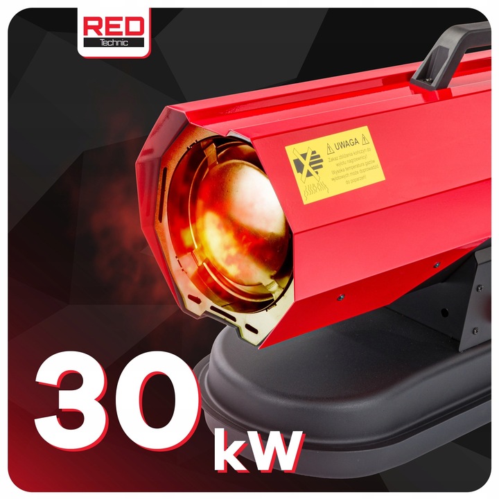 NAGRZEWNICA OLEJOWA 30 KW SPALINOWA DMUCHAWA + TERMOSTAT LCD GRZEJNIK