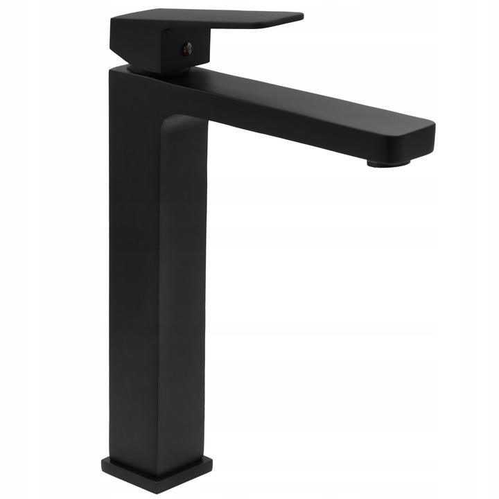 Bateria umywalkowa stojąca wysoka czarna nablatowa kran do umywalki