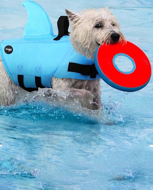 KAPOK KAMIZELKA RATUNKOWA DLA PSA do Wody Rekin S Ubranko do Pływania Fazoo