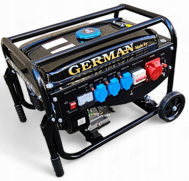 AGREGAT PRĄDOTWÓRCZY A8 5,2kW KOŁA MIEDŹ prądu AVR+ MIEDZIANY STOJAN