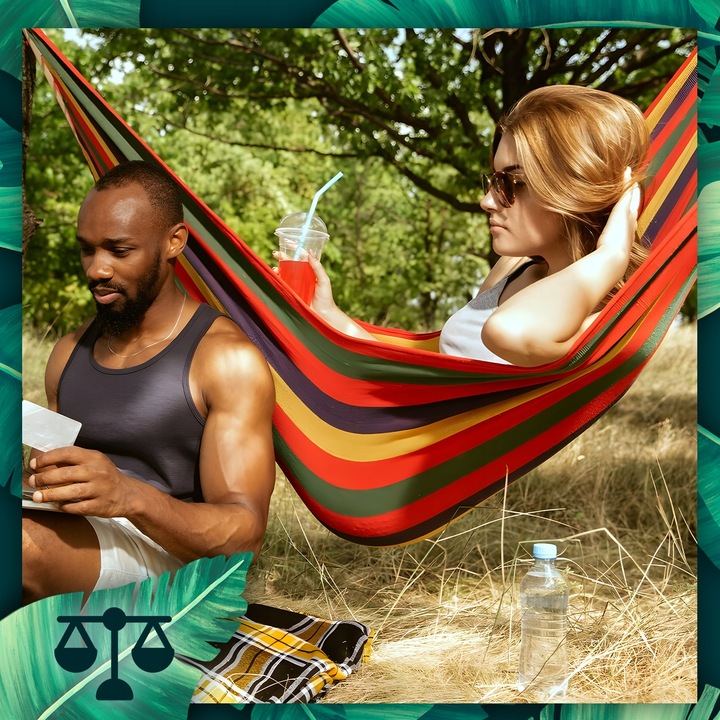 HAMAK OGRODOWY 2 OSOBOWY HUŚTAWKA XXL MOCNY WZMOCNIONY PAŁĄK DUŻY + TORBA