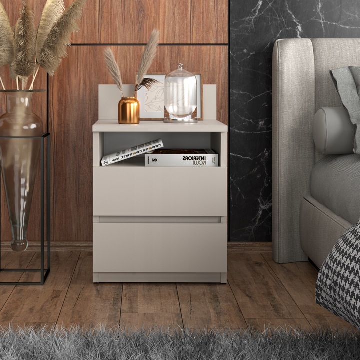 SZAFKA NOCNA Kaszmir STOLIK NOCNY 40CM 2 Szuflady NAKASTLIK Do