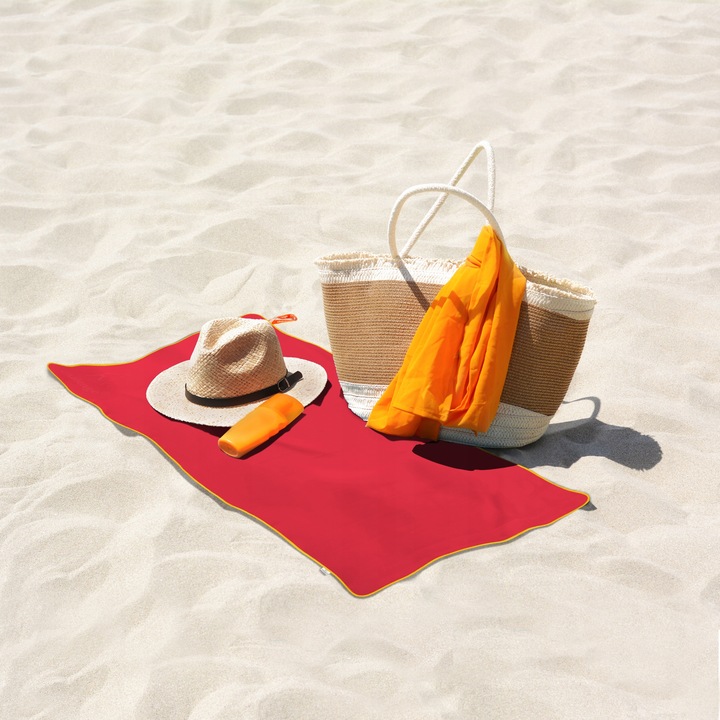 RĘCZNIK Z MIKROFIBRY 80x150 cm czerwony NEW