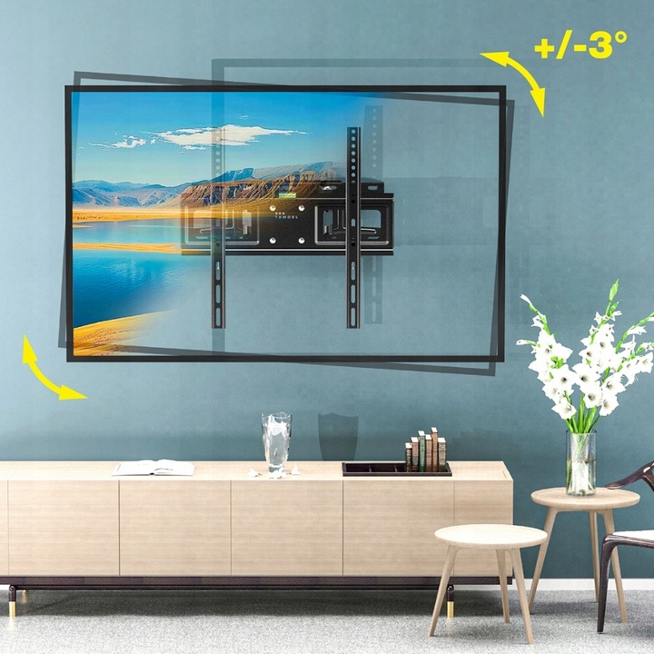 UCHWYT DO TELEWIZORA 26-65 CALI SOLIDNY OBROTOWY REGULOWANY EXTRA