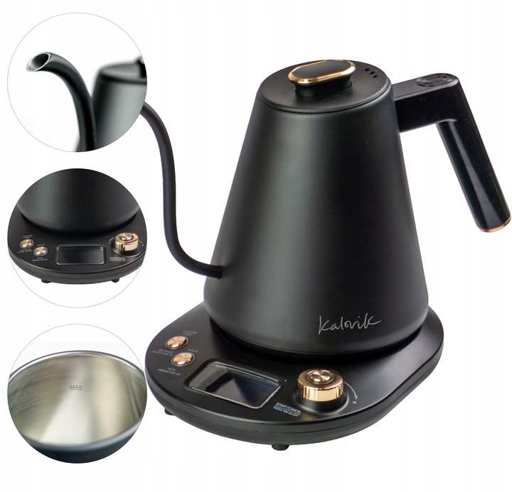 CZAJNIK ELEKTRYCZNY CYFROWY GOOSENECK Z REGULACJĄ TEMPERATURY 1100W 1L