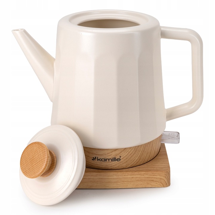 CZAJNIK ELEKTRYCZNY BEZPRZEWODOWY CERAMICZNY KAMILLE 1500 W 1,5 L