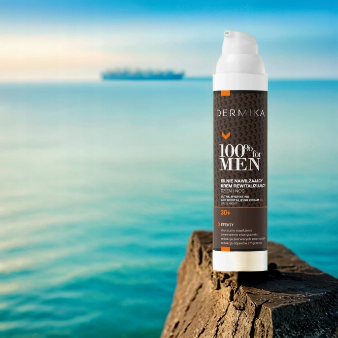 KREM DO TWARZY DLA MĘŻCZYZN 30+ DERMIKA 100% FOR MEN NAWILŻAJĄCY 100ML