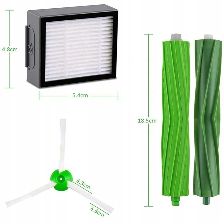 Zestaw Zamiennik do iRobot Roomba szczotki fi3/i4/i6/i7/i8/E5/E6/E7 13el.