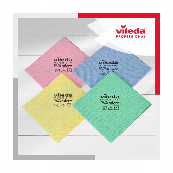 VILEDA MAGICZNE ŚCIERECZKI PVA MICRO PROFESIONAL MIKROFIBRA 4SZT ORYGINALNE