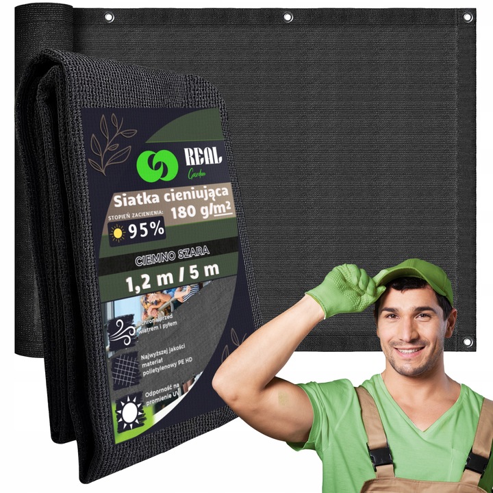 OSŁONA BALKONOWA MATA TARASOWA SIATKA NA BALKON TARAS PŁOT 1,2x5m UV