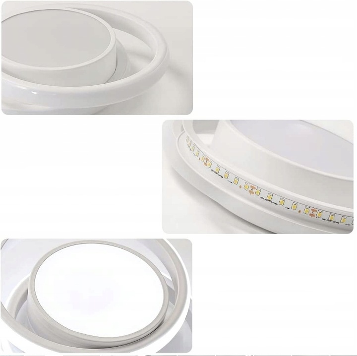 LAMPA SUFITOWA PLAFON LED OKRĄGŁY BIAŁY NOWOCZESNY DO SALONU 32W 6500K