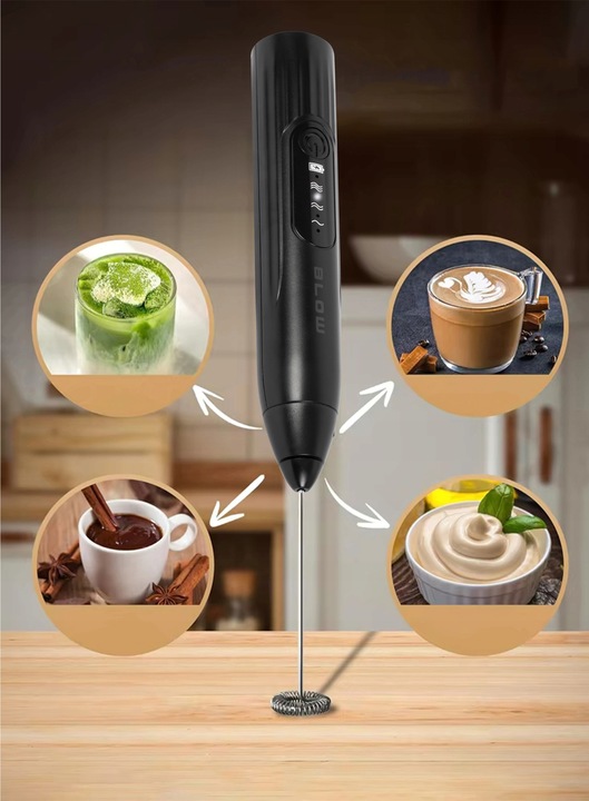 SPIENIACZ DO MLEKA KAWY MINI MIKSER ELEKTRYCZNY RĘCZNY UBIJAK 3w1 USB