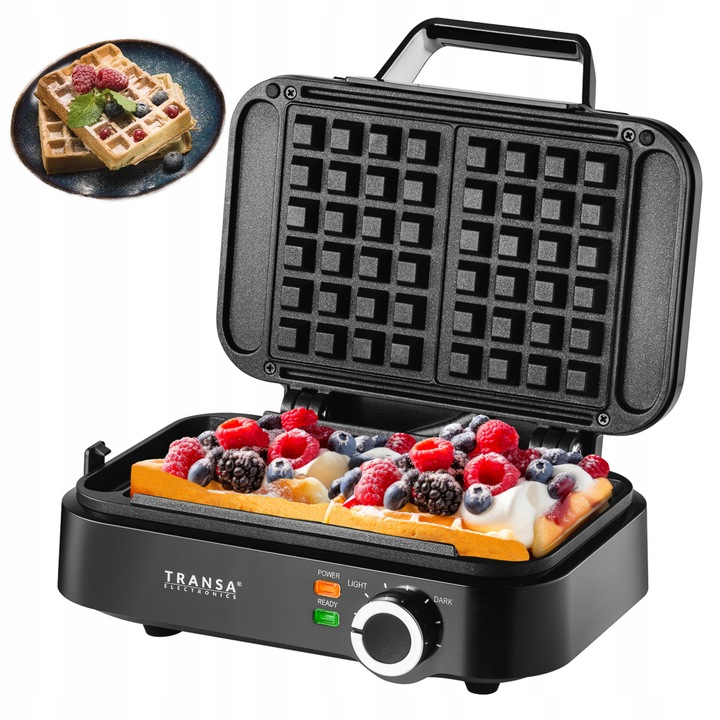 GOFROWNICA NA 2 DUŻE GOFRY REGULACJA TEMPERATURY i STOPNIA WYPIEKANIA