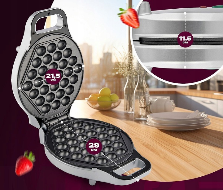 GOFROWNICA BĄBELKOWA GOFRY EGG ZAWIJANE BĄBELKOWE Puffs 700W MOCNA