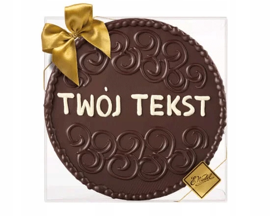 Personalizowany prezent Torcik Wedlowski z własną dedykacją/wzorem E.Wedel