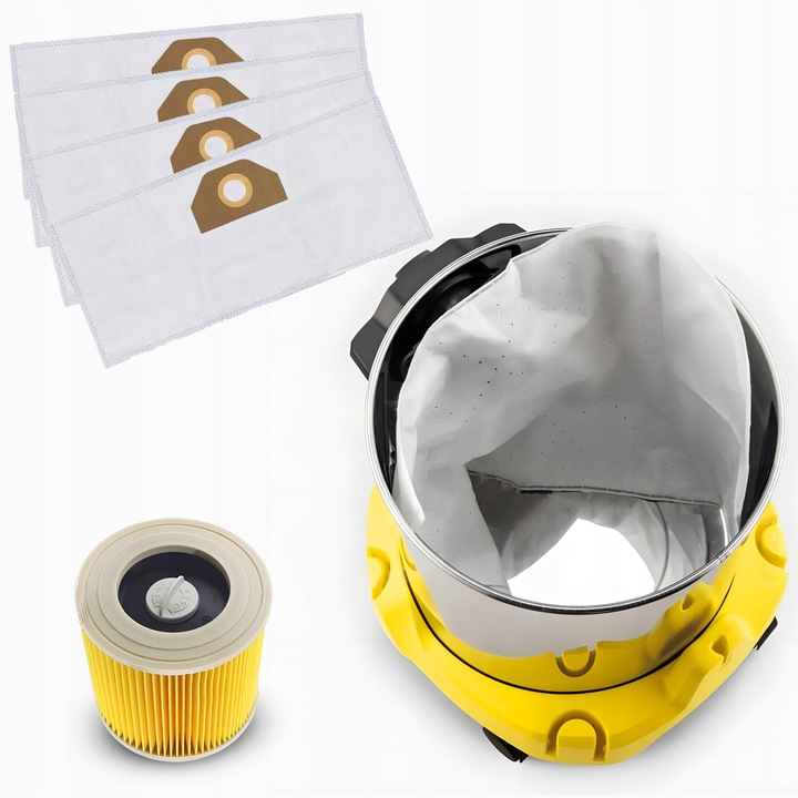 10X WORKI DO ODKURZACZA KARCHER WOREK WD 3 WD3 WD2 WD 6 SE 4001 V17 +