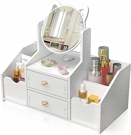 Toaletka dla dziewczynek z lustem organizer KOCIE USZY prezent