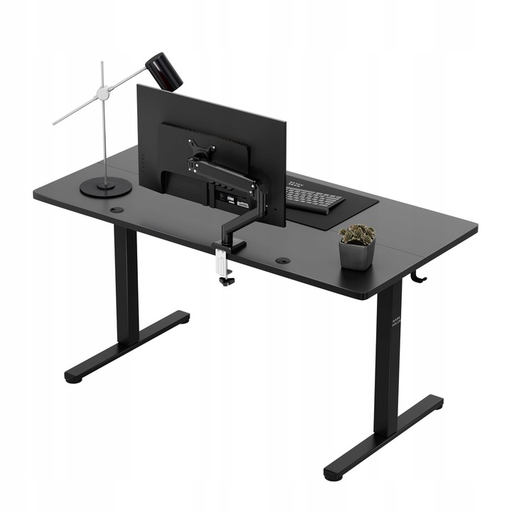 Biurko regulowane elektryczne MARK ADLER czarne komputerowe uchwyt