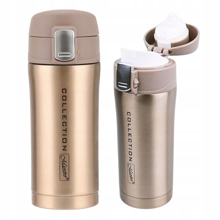 TERMOS KUBEK TERMICZNY BIDON STALOWY 320 ml ZŁOTY