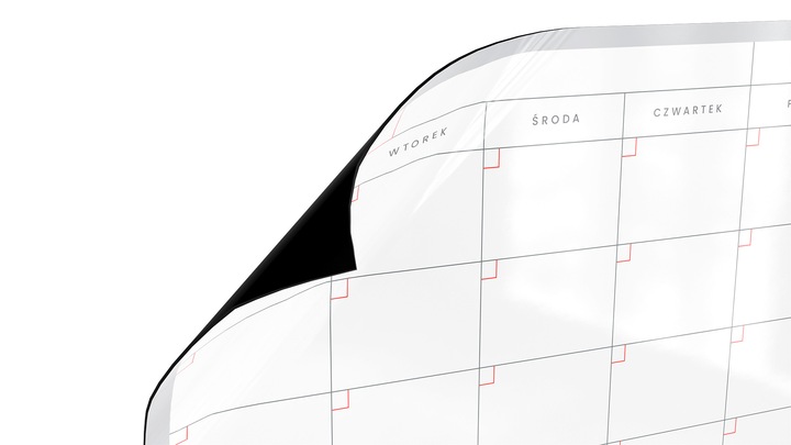 Tablica na lodówkę A3 Planer miesięczny magnetyczny suchościeralny + GRATIS