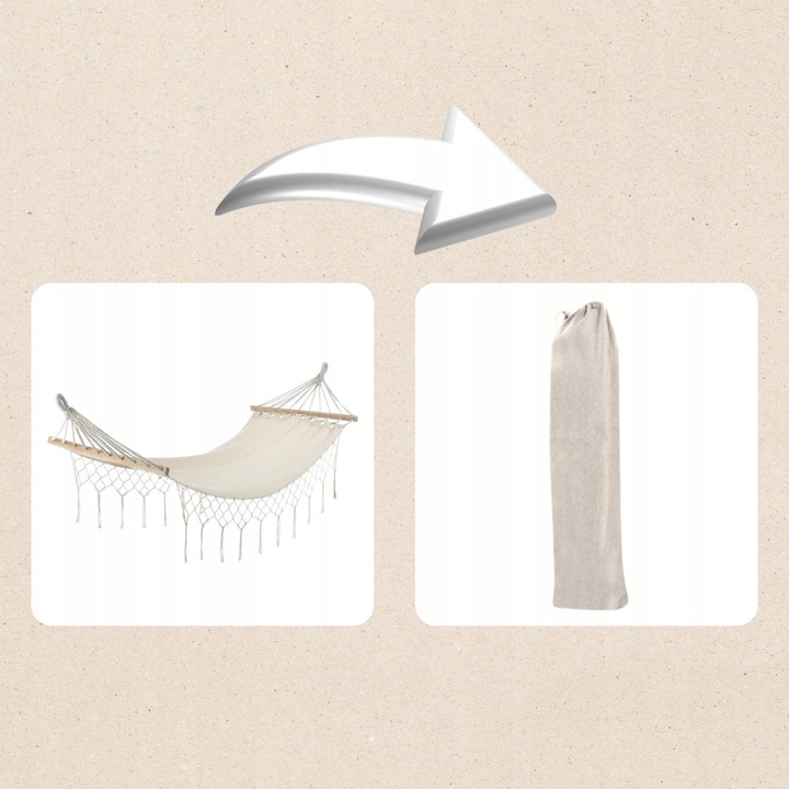 Wygodny HAMAK OGRODOWY BOHO makrama HUŚTAWKA ogrodowa LEŻAK WISZĄCY mocny