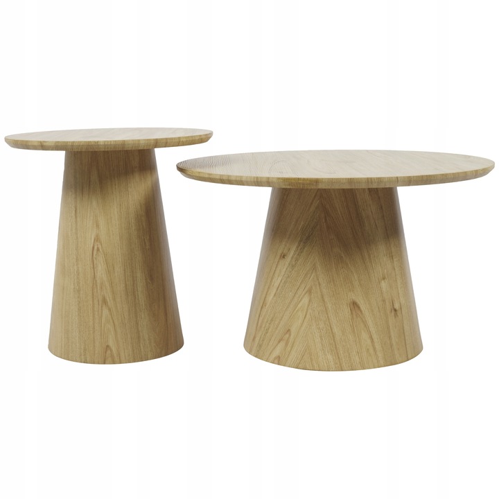 ZESTAW STOLIKÓW KAWOWYCH STYL BOHO SCANDI JAPANDI ZESTAW 2SZT Ø60