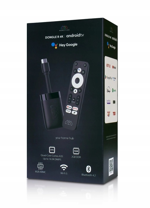 Android SMART TV Homatics Dongle R przystawka stick 4K z Android TV 14