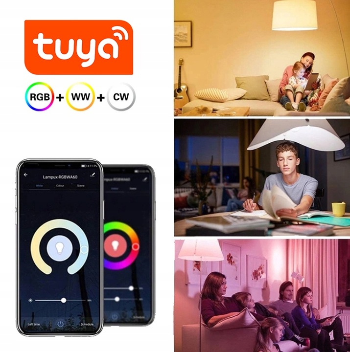 Żarówka LED C37 E14 SMART 5W RGB WW CW Wi-Fi TUYA SuperLED