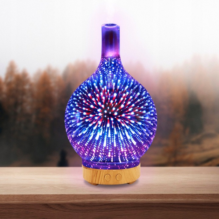 NAWILŻACZ POWIETRZA DYFUZOR ZAPACHOWY AROMATERAPIA JONIZATOR NOCNA