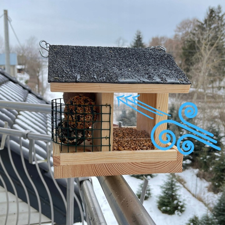 Karmnik dla ptaków na balkon Impregnowany SOLIDNY Poidło - Producent