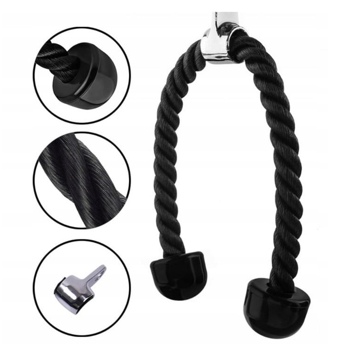 Wyciąg górny dolny do ściany sufitu zestaw domowy do ćwiczeń 110 kg + sznur