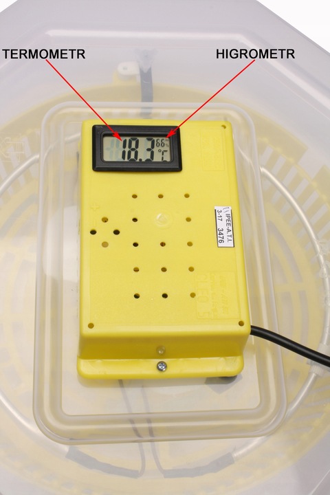 INKUBATOR CLEO 5 DTHE 60/41 JAJ WYLĘGARKA KLUJNIK TERMOMETR HIGROMETR TACA