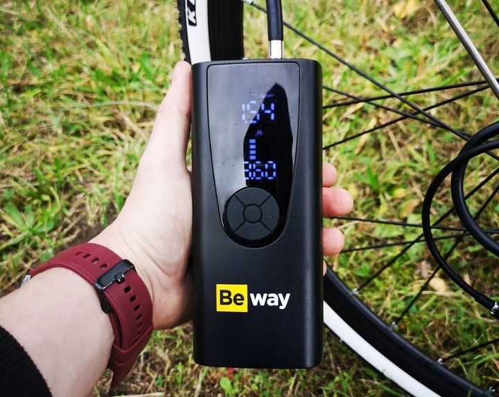 POMPKA ELEKTRYCZNA NAJMOCNIEJSZA 9000 mAh 150psi BEWAY DO ROWERU ROWEROWA