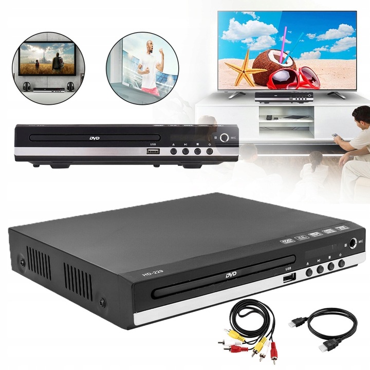 MINI ODTWARZACZ DVD, WBUDOWANY GŁOŚNIK, ODTWARZACZ HDMI DVD DO TELEWIZORÓW