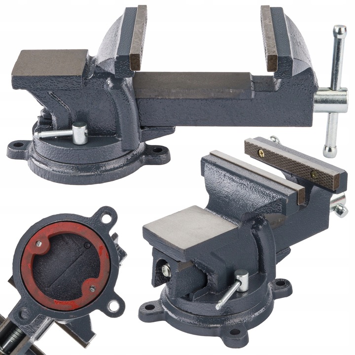 Imadło ŚLUSARSKIE 125 mm Obrotowe z Kowadłem 360