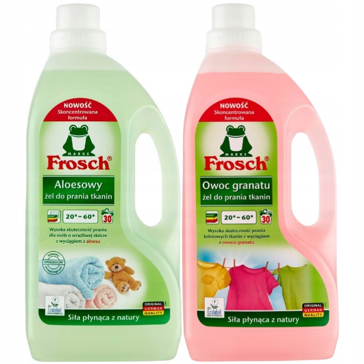Frosch Żel do Prania Tkanin Aloesowy Granat Mix 3L 60pr + Płukanie Gratis