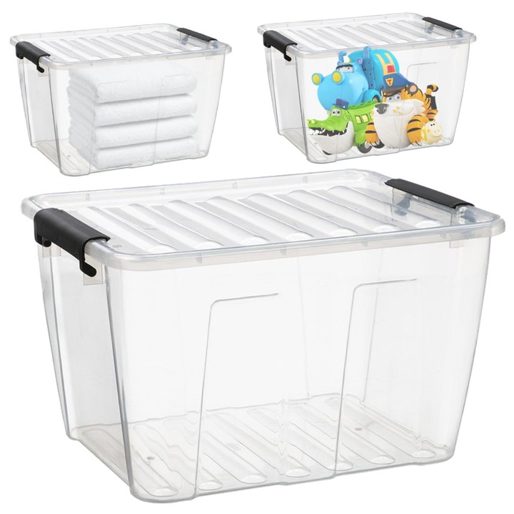 POJEMNIK Z POKRYWĄ DO PRZECHOWYWANIA HOME BOX 15L UNIWERSALNY