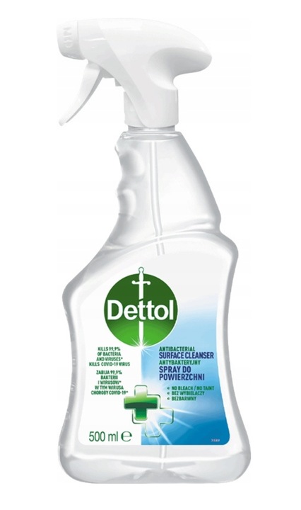 DETTOL Antybakteryjny Spray do dezynfekcji i mycia powierzchni 4x 500ml