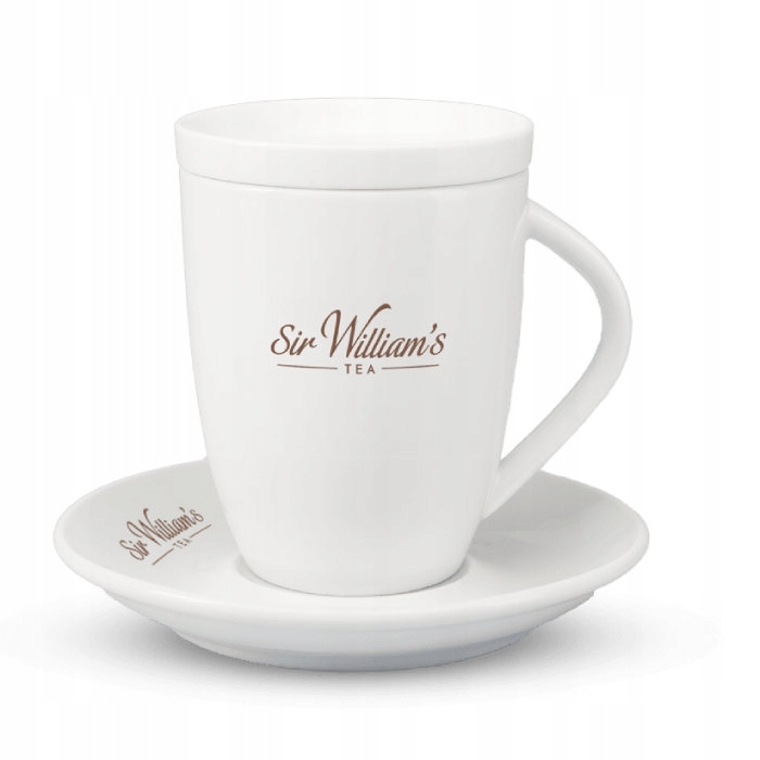 Kubek Sir Williams z przykrywką i spodkiem - Idealny do herbaty