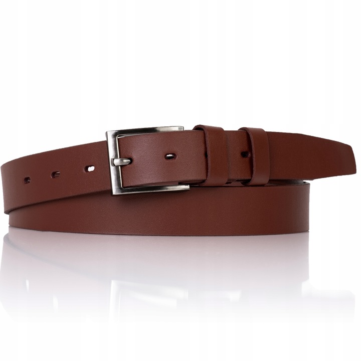 SEPHER Pasek skórzany klasyczny J. BRĄZOWY męski