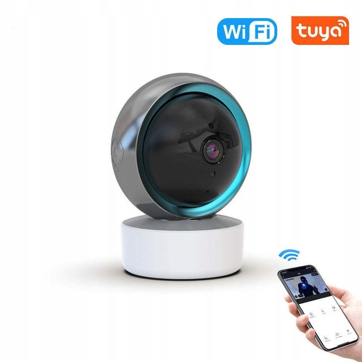 KAMERA OBROTOWA DOMOWA WEWNĘTRZNA NIANIA ELEKTRONICZNA WIFI NOC FULL