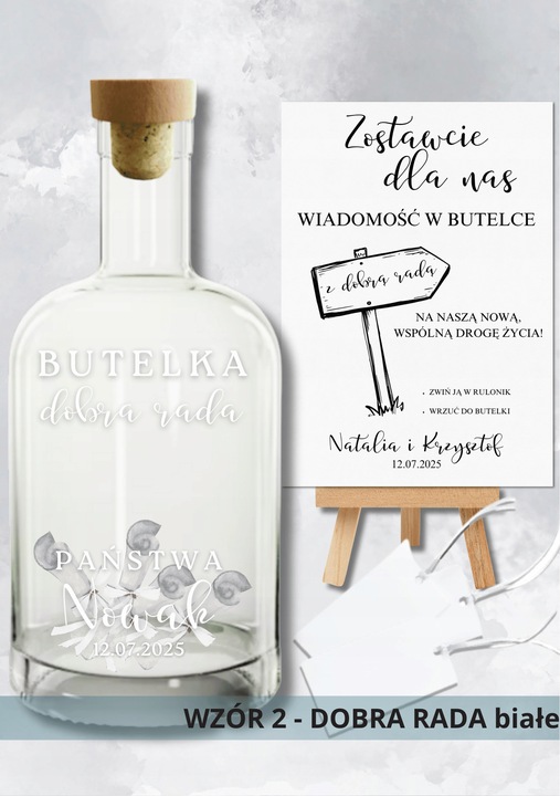 Księga Gości Butelka LIST W BUTELCE Znakomite Wesele Ślub Chrzest Komunia