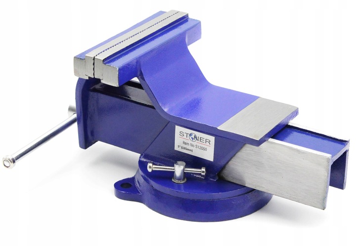 Imadło ŚLUSARSKIE 125mm Z KOWADŁEM OBROTOWE 360st. MOCNE SOLIDNE