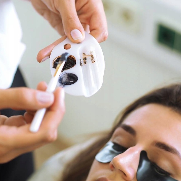 ZESTAW do henny + woda + pędzel + kieliszek BRĄZ 3 henna do brwi +