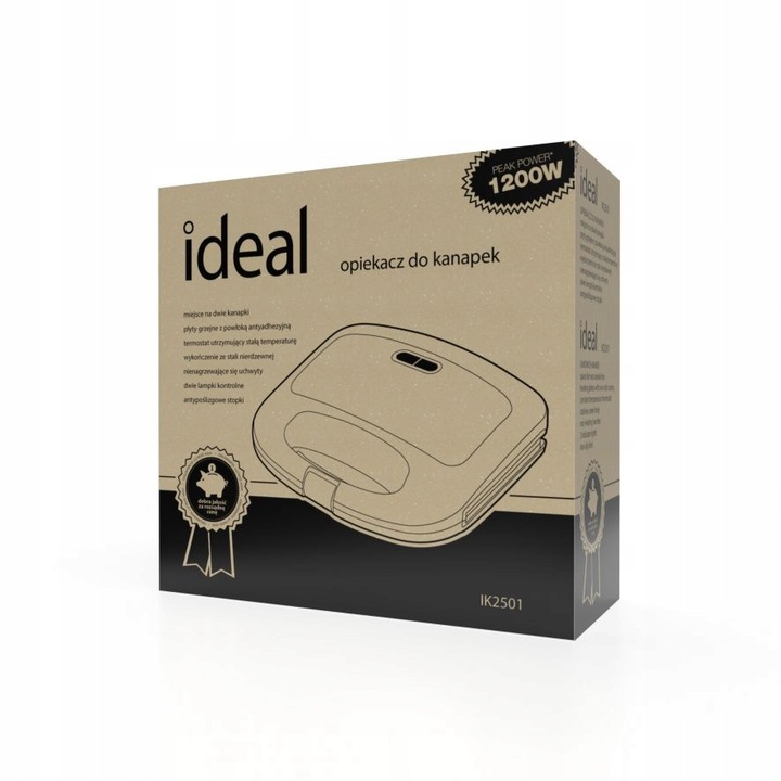 TOSTER OPIEKACZ DO KANAPEK TOSTÓW SANDWICH NIEPRZYWIERAJĄCA POWŁOKA