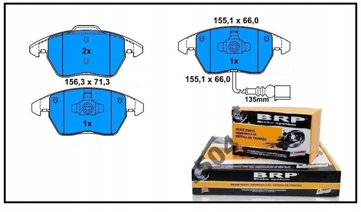 Klocki Hamulcowe Przód - VW Passat B6 B7 CC Touran Golf 5 6 Skoda Octavia 2